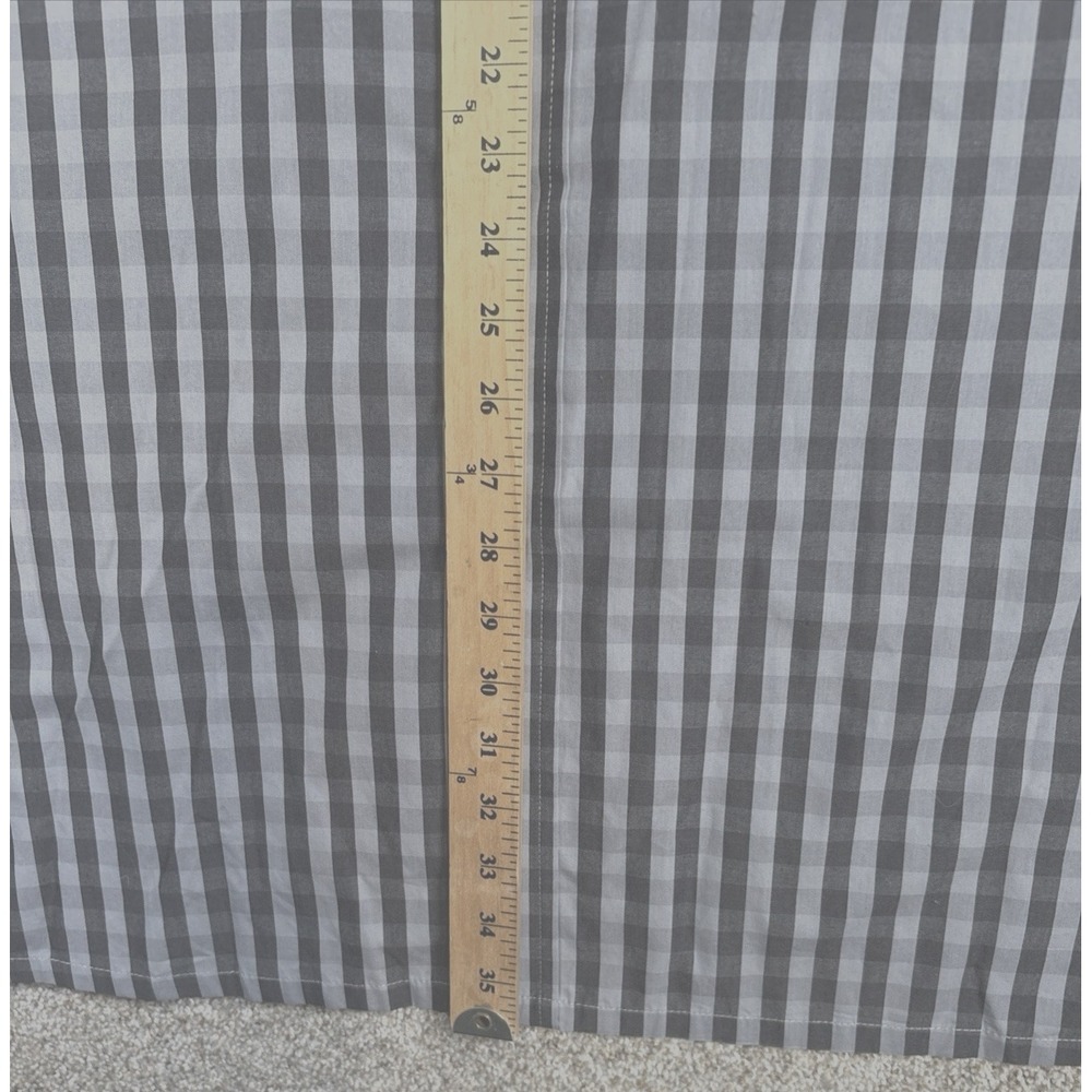 King Size 5XL Big Mens Shirt Short Sleeve Button Up Black Grey Check Pocket - Picture 3 of 4